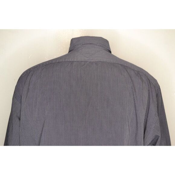 Tommy Hilfiger Men's 16 32-33 Blue Pinstripe Button Down Long Sleeve Shirt - Picture 6 of 11